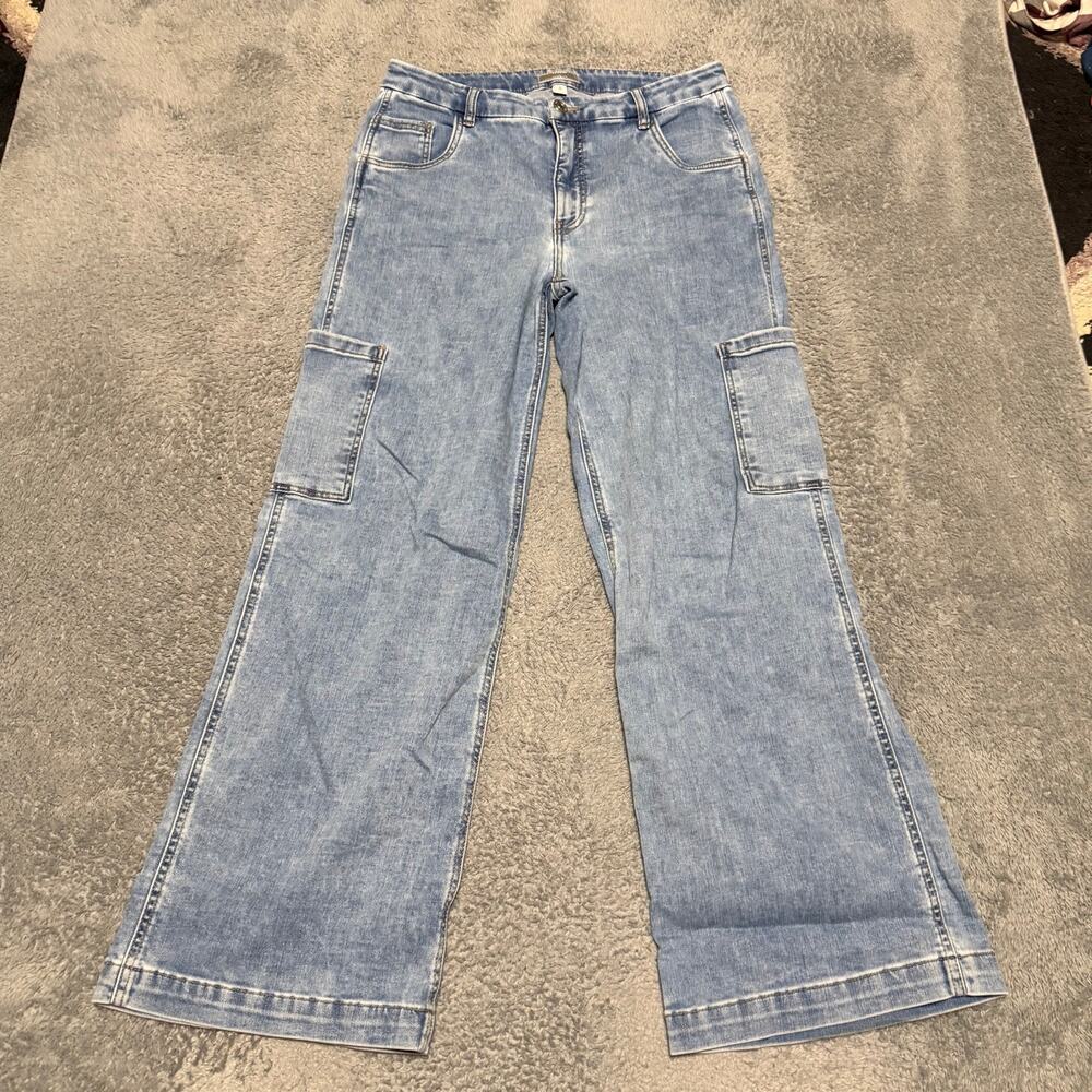KUT From The Kloth Jodi Jeans Womens 10 (34x31.5) High Rise Fab Ab Wide Leg